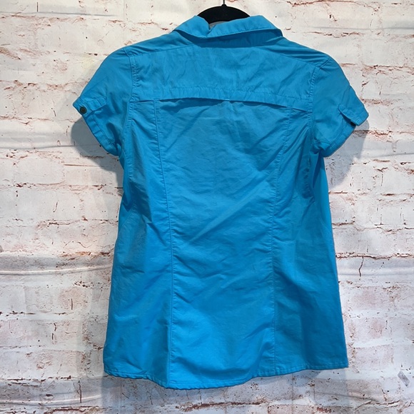Mountain Hardwear Women’s Canyon Shirt button down short sleeve Bright blue XS - Picture 6 of 9